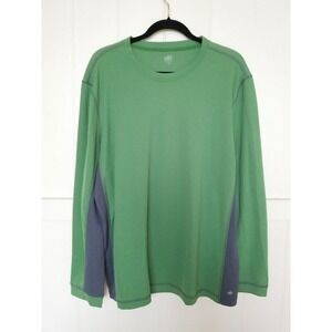 ALO YOGA Shirt CoolFit Athletic Men's XXL Green Gray Long Sleeve Athleisure